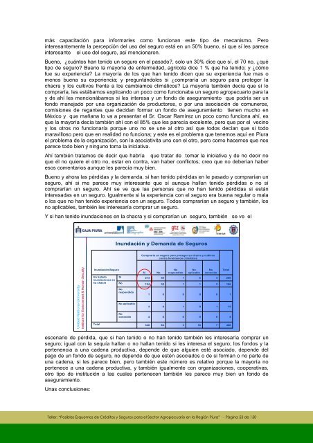 Memoria Taller Posibles Esquemas de Seguros Piura - GestiÃ³n del ...