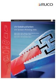 UV-Siebdruckfarben UV Screen Printing Inks