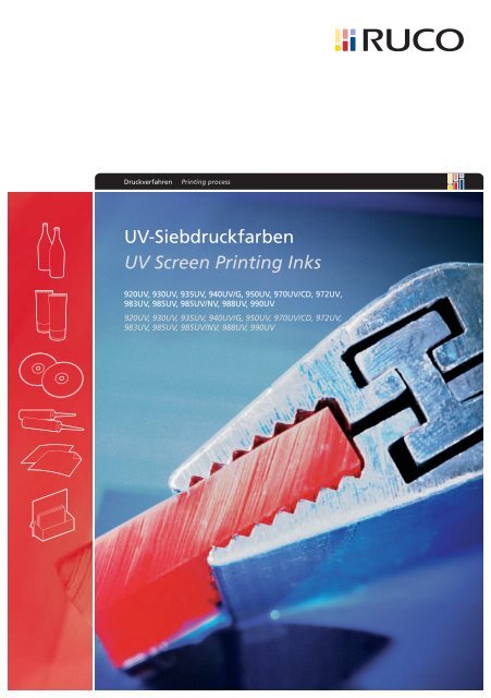 UV-Siebdruckfarben UV Screen Printing Inks