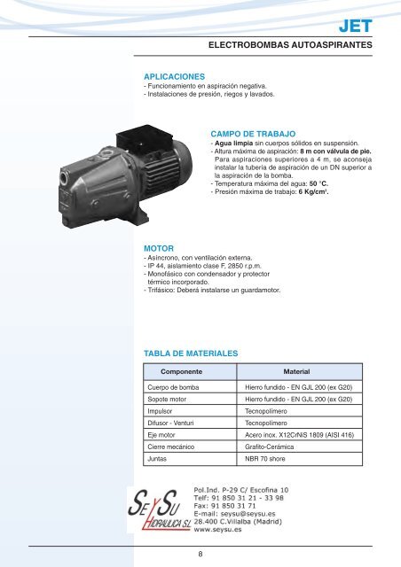 JET - SEYSU Hidraulica SL