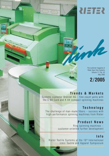 2/2005 Trends & Markets Technology Product News Info - Rieter