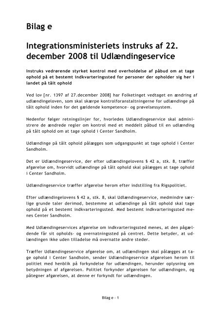 Betænkning om administrativ udvisning af udlændinge, der må ...