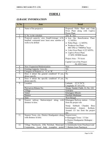 FORM 1 - West Bengal Pollution Control Board