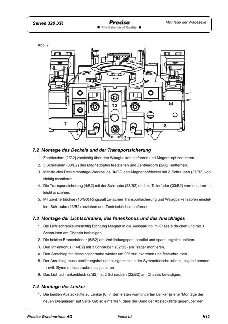 SERVICE MANUAL SERIES 320 XR - Precisa