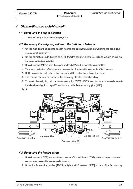 SERVICE MANUAL SERIES 320 XR - Precisa