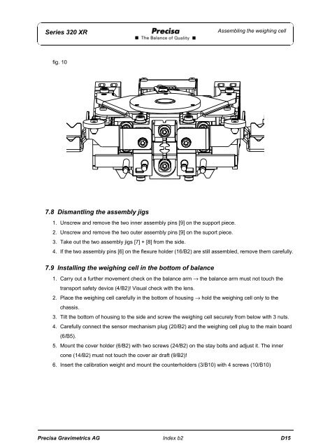 SERVICE MANUAL SERIES 320 XR - Precisa