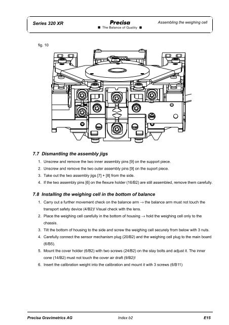 SERVICE MANUAL SERIES 320 XR - Precisa