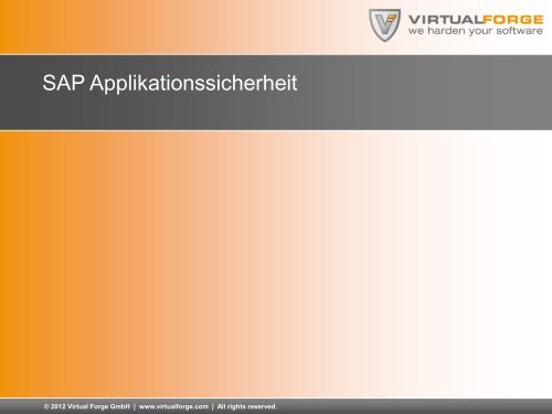 SAP-Sicherheit - Virtual Forge
