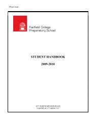 student handbook 2009-2010 - Fairfield College Preparatory School