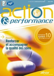 magazine Action & Performance, mars 2010 - AFNOR Certification