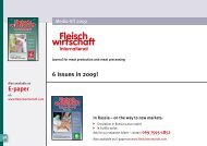 6 issues in 2009! - fleischwirtschaft.com - Allgemeine Fleischer Zeitung