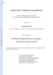 Histoire et Enseignement de la Physique: Lumière, Planètes ...