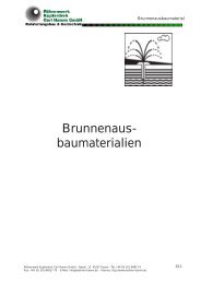 Brunnenausbaumaterial - Carl-Hamm