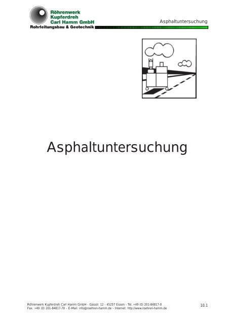 Asphaltuntersuchung - Carl-Hamm