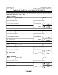 NOAA Form 57-03-85 Oxygen Kit Valve Test