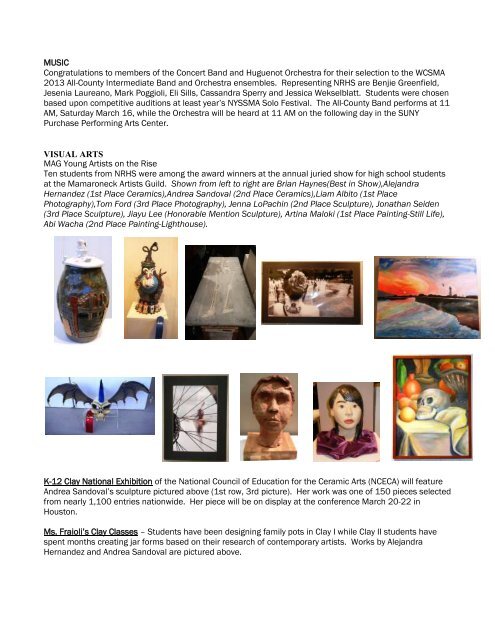 NRHS-Newsletter March 2013.pdf - New Rochelle High School