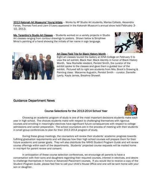 NRHS-Newsletter March 2013.pdf - New Rochelle High School