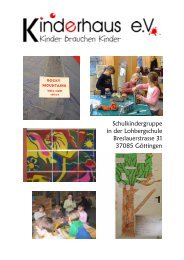 Schulkindergruppe in der Lohbergschule ... - Kinderhaus e.V.