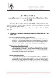 Stanovisko HK k zÃ¡vereÄnÃ©mu ÃºÄtu obce za rok 2012 ... - HornÃ¡ SÃºÄa