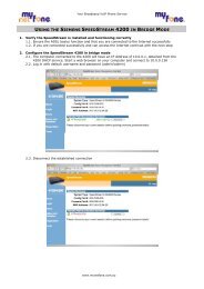 using the siemens speedstream 4200 in bridge mode - MyNetFone