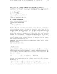 Analysis of a two-step method for numerical solution of fuzzy ...