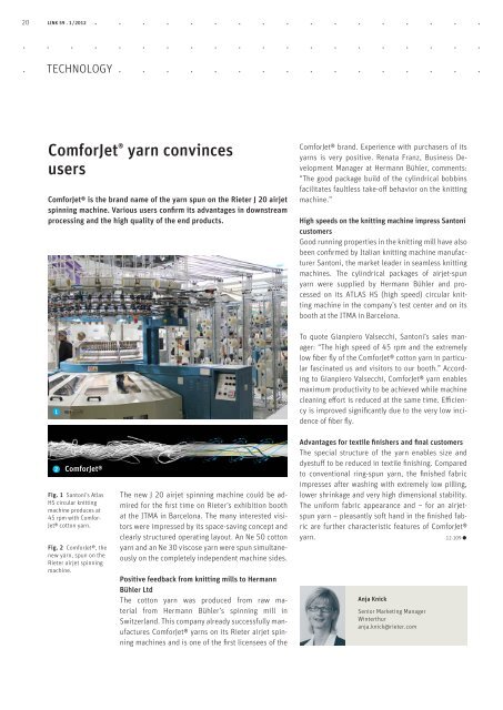 link no. 59 customer magazine spun yarn systems - Rieter