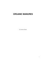 ORGANIC MANURES - National Centre of Organic Farming