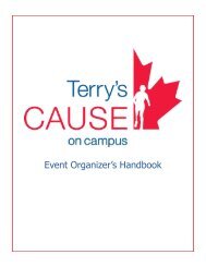 Event Organizer's Handbook - Terry Fox Foundation