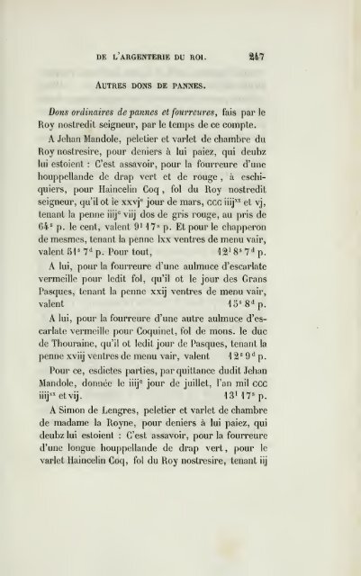 Nouveau recueil de comptes de l'argenterie des rois de France