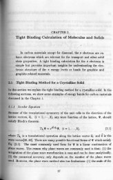 Tight Binding Calculation of Molecules and Solids - Technion moodle