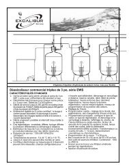 Affichez les fiches techniques ici en format PDF. - Excalibur Water ...