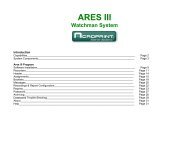 ARES III Watchman System User Manual - Acroprint