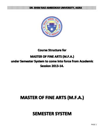 Master of Fine Arts (Indian Music) - Dr BR Ambedkar University