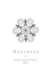 Holidays - Rosewood Hotels & Resorts