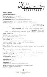 Breakfast & Lunch Menus - Rosewood Hotels & Resorts