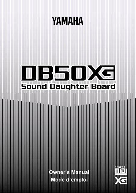 Yamaha Db50xg Owner S Manual Rncbc Org