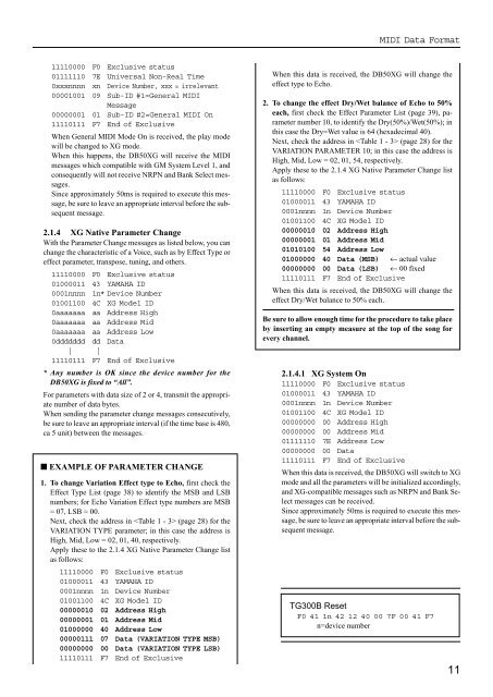 Yamaha DB50XG Owner's Manual - rncbc.org