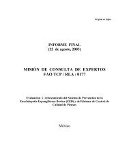 MISIÃN DE CONSULTA DE EXPERTOS FAO TCP / RLA / 0177