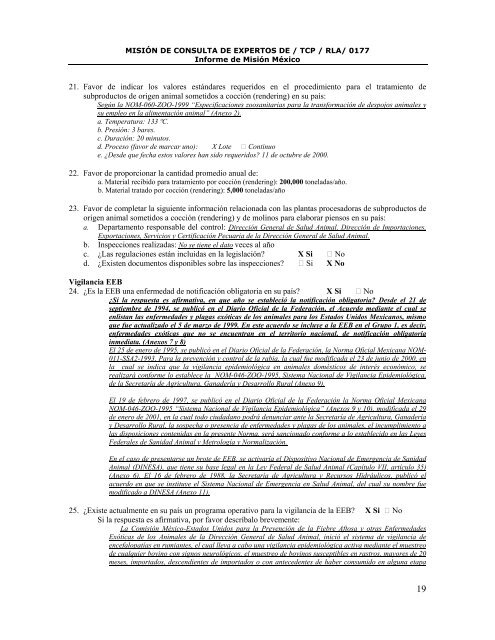 MISIÃN DE CONSULTA DE EXPERTOS FAO TCP / RLA / 0177