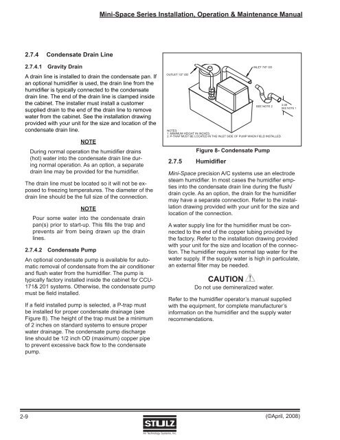 Mini-Space Series Installation, Operation & Maintenance Manual