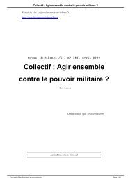 Collectif : Agir ensemble contre le pouvoir militaire ? - Anarchisme et ...