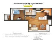 The Gardens Standard Unit â1 Bedroom/1 Bath Apartment (Style A)