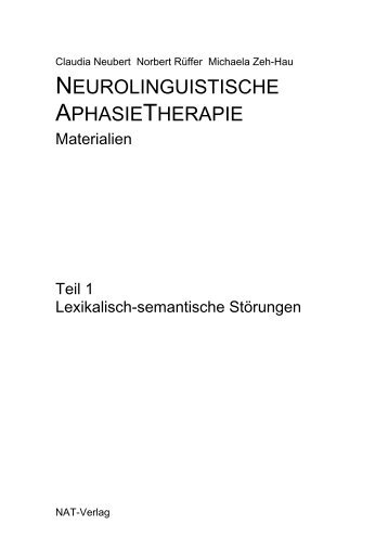 NEUROLINGUISTISCHE APHASIETHERAPIE