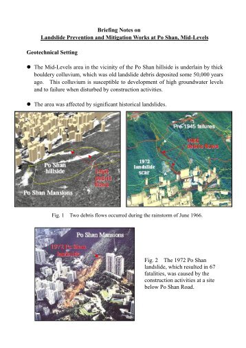 Landslide Prevention and Mitigation Works at Po Shan, Mid-Levels ...