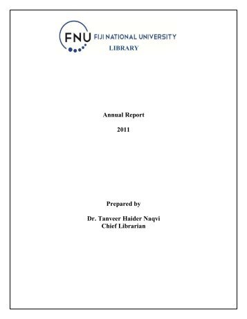 Annual Report 2011 - Fiji National University