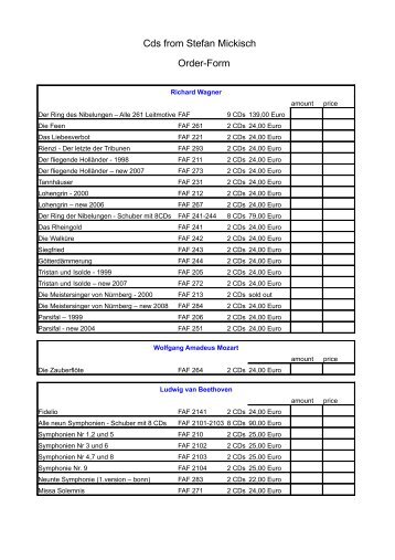 order form pdf-file - Stefan Mickisch