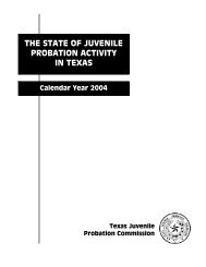 THE STATE OF JUVENILE PROBATION ACTIVITY IN TEXAS