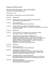 Programm DOKVILLE 2007 Dokumentarfilm als ... - Region Stuttgart