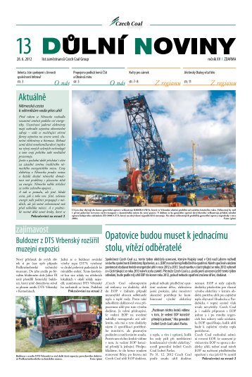 DÃ…Â¯lnÃƒÂ­ noviny roÃ„ÂnÃƒÂ­k XV Ã„ÂÃƒÂ­slo 13 - Czech Coal