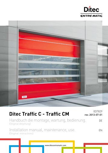 Ditec Traffic C - Traffic CM - DITEC ENTREMATIC